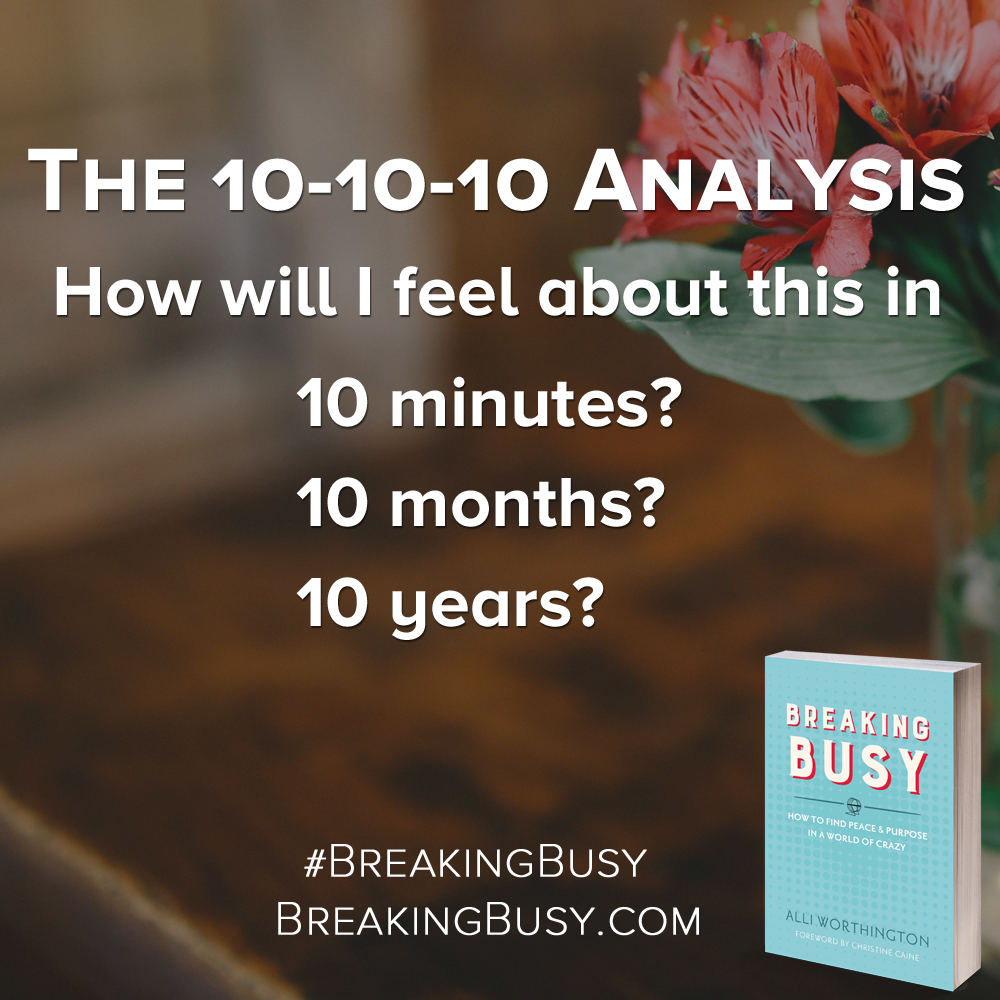 Breaking Busy book.10 10 10 analysis.. Alli Worthington